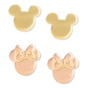 Stud Earrings in 18k Gold- & 18k Rose Gold-Plated Sterling Silver