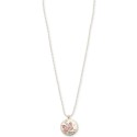 Gold-Tone Crystal Accent Butterfly Disc Pendant Necklace, 16