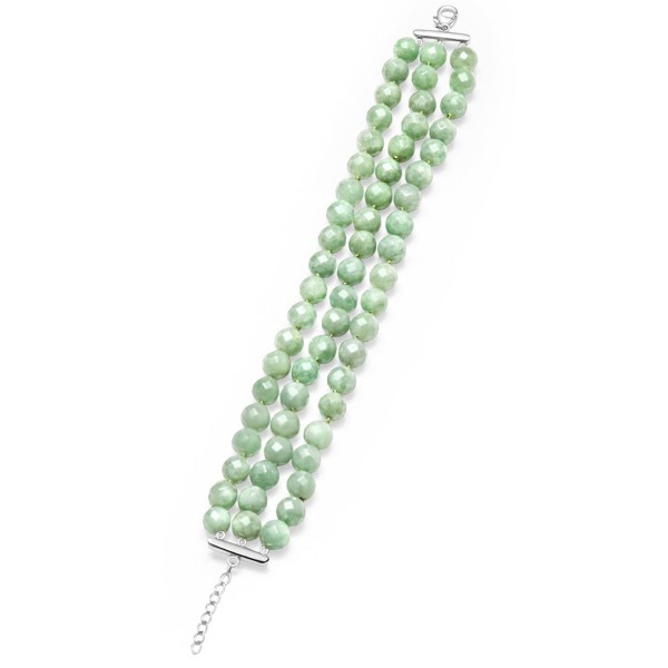 Jade Triple Row Statement Bracelet