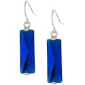 Crystal Rectangle Drop Earrings