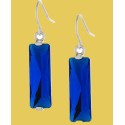 Crystal Rectangle Drop Earrings