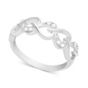 Diamond Heart Chain Ring (1/10 ct. t.w.)