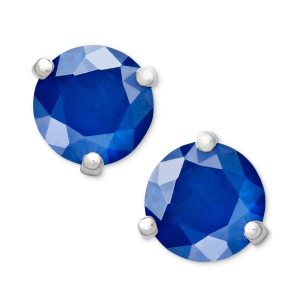 14k White Gold Earrings, Sapphire Stud (1-1/10 ct. t.w.)