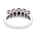 Sapphire (2-1/2 ct. t.w.) & White Sapphire Accent Ring in Gold-Plated Silver