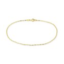 Dot Dash Link Ankle Bracelet in 18k