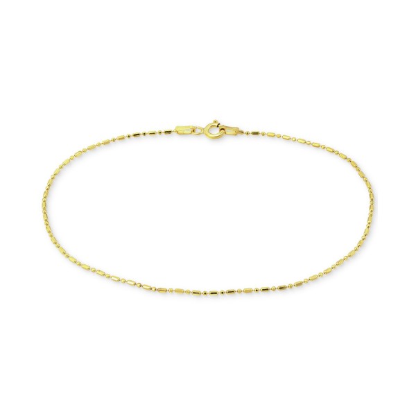 Dot Dash Link Ankle Bracelet in 18k