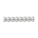 Bead Double Heart Charm Bracelet in Silver Plate