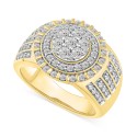 Men's Diamond Halo Cluster Ring (1-1/2 ct. t.w.) in 10k Gold