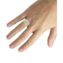 Men's Diamond Halo Cluster Ring (1-1/2 ct. t.w.) in 10k Gold