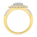 Men's Diamond Halo Cluster Ring (1-1/2 ct. t.w.) in 10k Gold