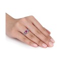 Created Ruby (1 1/3 ct. t.w.) and Created White Sapphire (3/8 ct. t.w.) Heart Vintage Style Ring