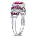 Created Ruby (1 1/3 ct. t.w.) and Created White Sapphire (3/8 ct. t.w.) Heart Vintage Style Ring