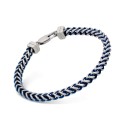 Link Chain Bracelet in Stainless Steel and Blue Ion-Plating