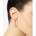 Twist Hoop Earrings in 18k Gold over