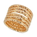 Textured Multi-Band Ring in 14k Gold-Plated