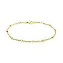 Beaded Link Chain Bracelet in 18k Gold-Plated