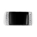 Men's Onyx & White Sapphire (4-1/3 ct. t.w.) Ring