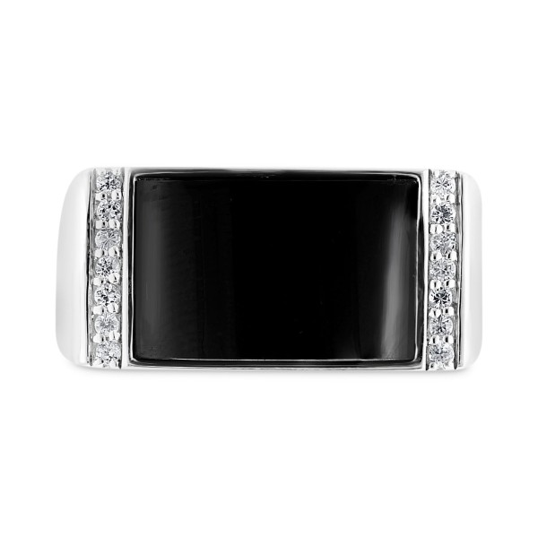 Men's Onyx & White Sapphire (4-1/3 ct. t.w.) Ring