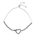 Black Spinel Open Heart Bracelet (1-3/8 ct. t.w.)