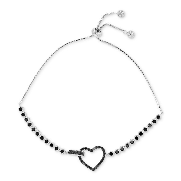 Black Spinel Open Heart Bracelet (1-3/8 ct. t.w.)