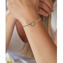 Black Spinel Open Heart Bracelet (1-3/8 ct. t.w.)