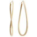 Hoop Earrings in 14k Gold Vermeil, 2-1/2