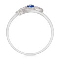 Silver Plated Cubic Zirconia Wrap Around Ring