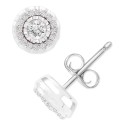 Diamond Halo Stud Earrings (1/4 ct. t.w.) in 10k White Gold