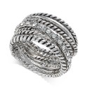 Textured Pavé Statement Ring