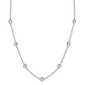 Beaded Station Chain Necklace in 18k Gold-Plated Silver