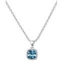 Blue Topaz Cushion Solitaire 18