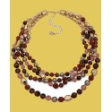 Gold-Tone Multi-Stone Multirow Statement Necklace, 16