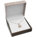 Cubic Zirconia Love Knot Pendant Necklace, 18