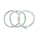 3-Pc. Set Amazonite & Cubic Zirconia Starfish Stretch Bracelets