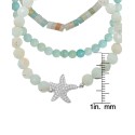 3-Pc. Set Amazonite & Cubic Zirconia Starfish Stretch Bracelets