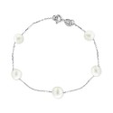 Cultured Freshwater Pearl (6-7mm) Chain Bracelet