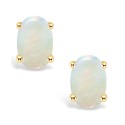 Opal (1/2 ct. t.w.) Stud Earrings in 14K Yellow Gold or 14K White Gold