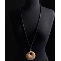 Gold-Tone Color Stone Long Cord Pendant Necklace, 36