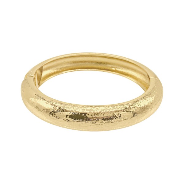 14K Gold Plated Texturized Bangle