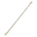 Diamond Accent 'V' Link Bracelet in Silver Plate or Gold Plate