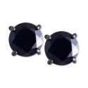 Men's Black Sapphire Stud Earrings (2 ct. t.w.) in Black Rhodium-Plated