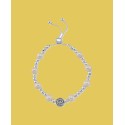 Fine Silver Plated Fresh Water Pearl Cross Beaded Bracelet