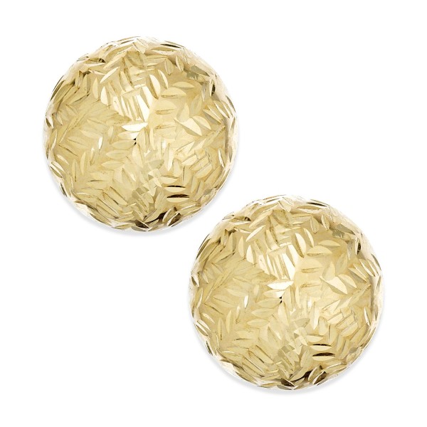 Chevron-Cut Ball Stud (8mm) Earrings in 14k Gold