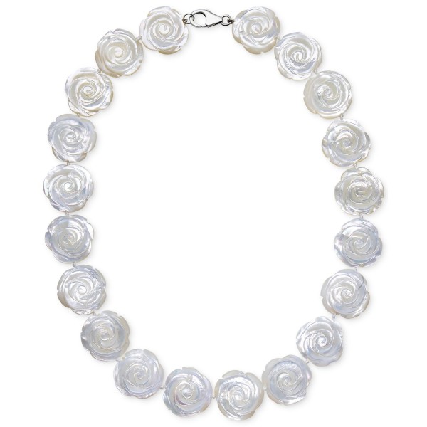 Mother of Pearl Flower Collar Necklace (20mm)