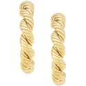 Textured Braided Small Hoop Earrings in 10k Gold, 3/4