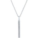 Diamond Accent Vertical Bar Pendant Necklace, 16