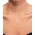 Diamond Accent Vertical Bar Pendant Necklace, 16