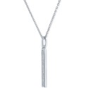 Diamond Accent Vertical Bar Pendant Necklace, 16