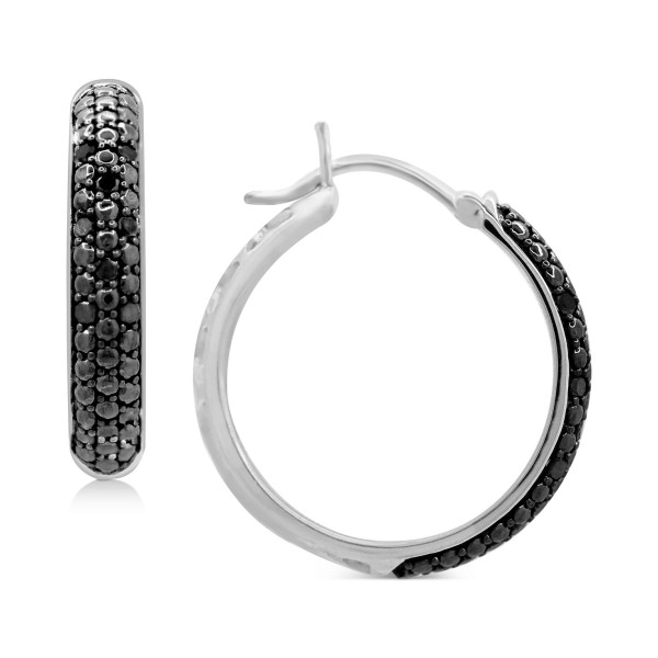 Black Diamond Hoop Earrings (1/6 ct. t.w.)