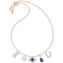 Rose Gold-Tone Crystal Protective Charm Bracelet